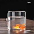 Miniatyrbild 3 av 3: Klar Glasvas Blomvas Minimalistisk Glasvas Cylinderformad Blomvas för Bröllop Vardagsrum Dekorativ Gåva 10x10cm