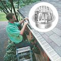 Miniatyrbilde 3 av 5: Løvbeskyttelse for takrenner - Rustfritt stål Løvbeskyttelse for takrenner - 100 mm - Løvbeskyttelse - for å forhindre tilstopping