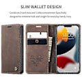 Miniatyrbillede 3 af 5: CaseMe-013 Læder Etui Til iPhone 13 Til iPhone 13 Coffee