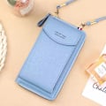 Miniatyrbillede 5 af 5: Damepung Crossbody Taske Læder Møntpung Mobiltelefon Mini