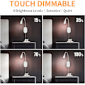 Miniatyrbillede 4 af 5: Touch-dæmpbar LED-vægmonteret sengelampe (sort), LED