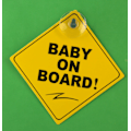Miniatyrbild 1 av 4: 1 st (Lejonmönster) Baby on Board-skylt för bil, Magnetisk bilreflex