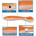 Miniatyrbilde 4 av 4: Fiskesluker Falskt Agn, Mykt Bionisk Fiskeagn Saltvann & Ferskvann (5 stk)