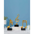 Miniatyrbilde 2 av 3: 3 stk. Musikalsk note statue dekorasjon skulptur harpiks figur kunst