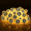 Miniatyrbillede 4 af 5: Twinkle Star 3m 20 LED Globe String Lights, Sølv Marokkansk Fest