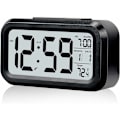 Miniatyrbild 1 av 5: 1 st svart digital väckarklocka, små batteridrivna skrivbordsklockor