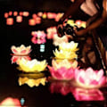 Miniatyrbillede 2 af 5: LED Vand Flydende Lotus Lys Batteridrevet Midt-Efterårs Festival Vand Blomst Natlampe til Bryllup Badekar Indretning Gradient lys Gradient light
