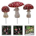 Miniatyrbillede 4 af 4: 3 stk. Mikro Landskab Svampe Ornamenter Resin Selvlysende Svampe Bonsai Blomsterpotte Dekoration