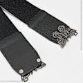 Miniatyrbilde 5 av 5: Bredt midjebelte for kvinner, elegant uthulet sommerfuglspennekorsett, universelt midjebelte for kvinner, kjole, skjorte, bredt korsett, svart Black