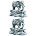 Miniatyrbilde 3 av 4: 2 stk. Elefant Ornamenter Skrivebord Elefant Skulptur Dekor For Bil Kontor Hjem Skrivebord