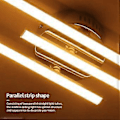 Miniatyrbilde 2 av 4: LED Plafondlampe, 21W Lysekrone Taklampe Moderne Parallell Stripe Design med 3 Stykker Parallell Stripe Lys for Stue Soverom Sal