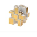 Miniatyrbillede 1 af 5: 3x3x3 Spejl Speed ??Terning Puzzle Sort Krop + Sølv Mærkat (Gol