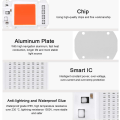 Miniatyrbilde 3 av 5: 50W LED-kildebrikke COB-brikke Superlysstyrke Lysemitter