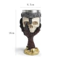 Miniatyrbilde 5 av 5: Rustfritt stål hodeskalle kaffekrus harpiks Halloween hodeskalle drikke C