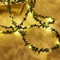 Pikkukuva 3 / 5: 4M 40 LED Kukkaköynnös Vihreät Lehdet Rattan-Valojuova, Kuparilanka Lehti