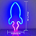 Pikkukuva 2 / 5: Raketti Neon Valot, LED Neon-merkki Neon-merkit Valomainokset, USB