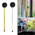 Miniatyrbillede 2 af 5: Internt Akvarium Letlæseligt Sugekop Termometer Stick Akvarietermometer Termograf Nøjagtigt Termometer Gul Yellow