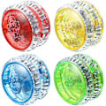 Pikkukuva 1 / 5: 4 kappaletta Yo-Yo LED-valoa Lapset Yo-Yo Reaktiivinen Muovi Yoyo Enterta