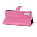 Miniatyrbillede 3 af 5: Til Samsung Galaxy S24 FE Wallet Case Ugle Blomst Præget Rhinestone Læder Cover Style F