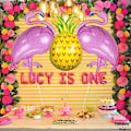 Miniatyrbilde 5 av 5: Gigant flamingo ballonger med ananas ballonger - Flamingo ballong for flamingo festdekorasjoner