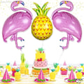 Miniatyrbilde 2 av 5: Gigant flamingo ballonger med ananas ballonger - Flamingo ballong for flamingo festdekorasjoner