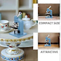 Miniatyrbild 3 av 4: 2 st Miniatyr Mikroskop Plast Dockskåp Mini Laboratorieverktyg för Dockskåp Vetenskap Scen DIY Dockhus Kit för 1 : 12 Skala Dockskåp Blå