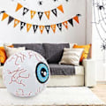 Miniatyrbilde 2 av 2: Halloween Øyeeple Oppblåsbar Øyeeple Festival Party Dekor Halloween Dekorasjon