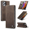 Miniatyrbillede 1 af 5: CASEME 013 Serie Til iPhone 16 Pro Max Etui Kortholder Stativ Læder Telefon Cover Style B