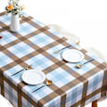 Miniatyrbilde 1 av 3: Bordduk, rutete bordduk rektangulær lin Stain Resistant vaskbar Gingham duk for utendørs piknik, kjøkken og julemiddag, jul D