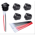 Pikkukuva 1 / 5: Pyöreä pyöritettävä kytkin ON Off SPST 20mm Mini-kytkinkytkin f
