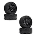 Miniatyrbillede 3 af 5: 4 stk. Gummidæk Hjul til SG1603 SG1604 SG1605 UDIRC UD1601 UD1602 UD1603 UD1604 1/16 RC Bil U