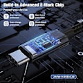 Miniatyrbild 5 av 5: PD240W USB C-kabel Stöder 20 Gbps Dataöverföring 4K Video Ljudutgång för Bärbara Datorer Telefoner för Hemmakontor Resor 2m