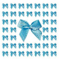 Miniatyrbild 1 av 5: 200 st Mini Rosetter Små Bandrosetter Rosettblommor Applikationer DIY Hantverk för Sömnad Scrapbooking Bröllop och Present Blå Blue
