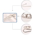 Miniatyrbild 2 av 5: 12-delad set med Diamante strass, silver metallhårklämmor, c