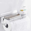Miniatyrbillede 2 af 5: (sort) Håndklæde Toiletpapirholder Væghængt Aluminium Folie Håndklæde