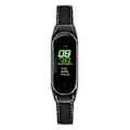 Pikkukuva 3 / 5: Aitoa lehmännahkaa oleva ranneke Xiaomi Smart Band 8 -älykellolle, musta kellokotelo Style D