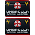 Miniatyrbillede 1 af 5: 2 stk. Resident Evil Umbrella Corporation PVC Patch Badges Emblem A