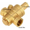 Miniatyrbillede 2 af 5: Messingtrykregulator DN15 20mm G-gevind 1,6MPa Justerbar Vand