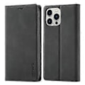 Miniatyrbillede 1 af 5: LC.IMEEKE Magnetisk PU + TPU Etui til iPhone 13 Pro Black