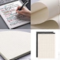 Miniatyrbillede 2 af 5: A 4 Kvadrater Inddelt Grafpapirblok Grafpapir Notesbog Matematikpapirblok 80 Ark Grafpapirblokke