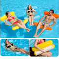 Miniatyrbild 2 av 4: Set med 1, uppblåsbar hängmatta, uppblåsbar boj pool säng och uppblåsbar
