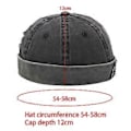 Miniatyrbild 3 av 5: Beanie Mössa Crimping Street Style Justerbar för Docker Fiskare Arbetare Sjöman(B)