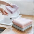Miniatyrbillede 4 af 4: 3 stk./sæt Vandabsorberende Træfiber Tyk Opvaskeklud til Skål Gryde