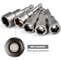Miniatyrbillede 5 af 5: 10 stk. Magnetiske Hex Sokkel Sæt 6-15mm Slagdriver, Magnetisk Hex