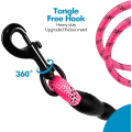 Miniatyrbilde 4 av 5: 2 meter lang rosa hundebånd, hundetreningsbånd, myk pute, så