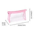 Miniatyrbild 2 av 2: Fashionabel Transparent Pennväska Student Stor Kapacitet Skrivmaterial Förvaringsväska Examensförvaringsväska Pink