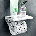 Miniatyrbillede 3 af 5: (sort) Håndklæde Toiletpapirholder Væghængt Aluminium Folie Håndklæde