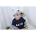 Miniatyrbilde 4 av 5: Barne Baby Bunny Rabbit Visor Baseball Cap Bomull Mørk Grå Grå