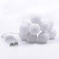 Miniatyrbild 1 av 5: Bomullsboll-fairylights USB 10 LED bomullsboll ljusslinga 2 m