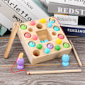 Pikkukuva 3 / 5: Montessori-vauvapelikalut, puiset lelut, magneettiset kalastuspelit c